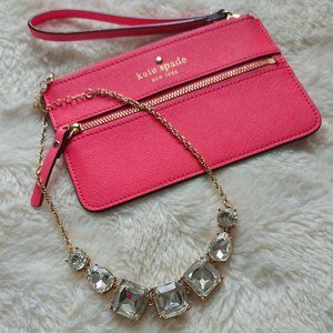 Kate Spade, hot pink wristlet, very good condition